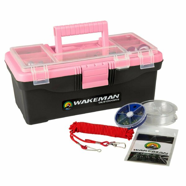 Broma 55 Piece Fishing Single Tray Tackle Box - Pink BR3857234